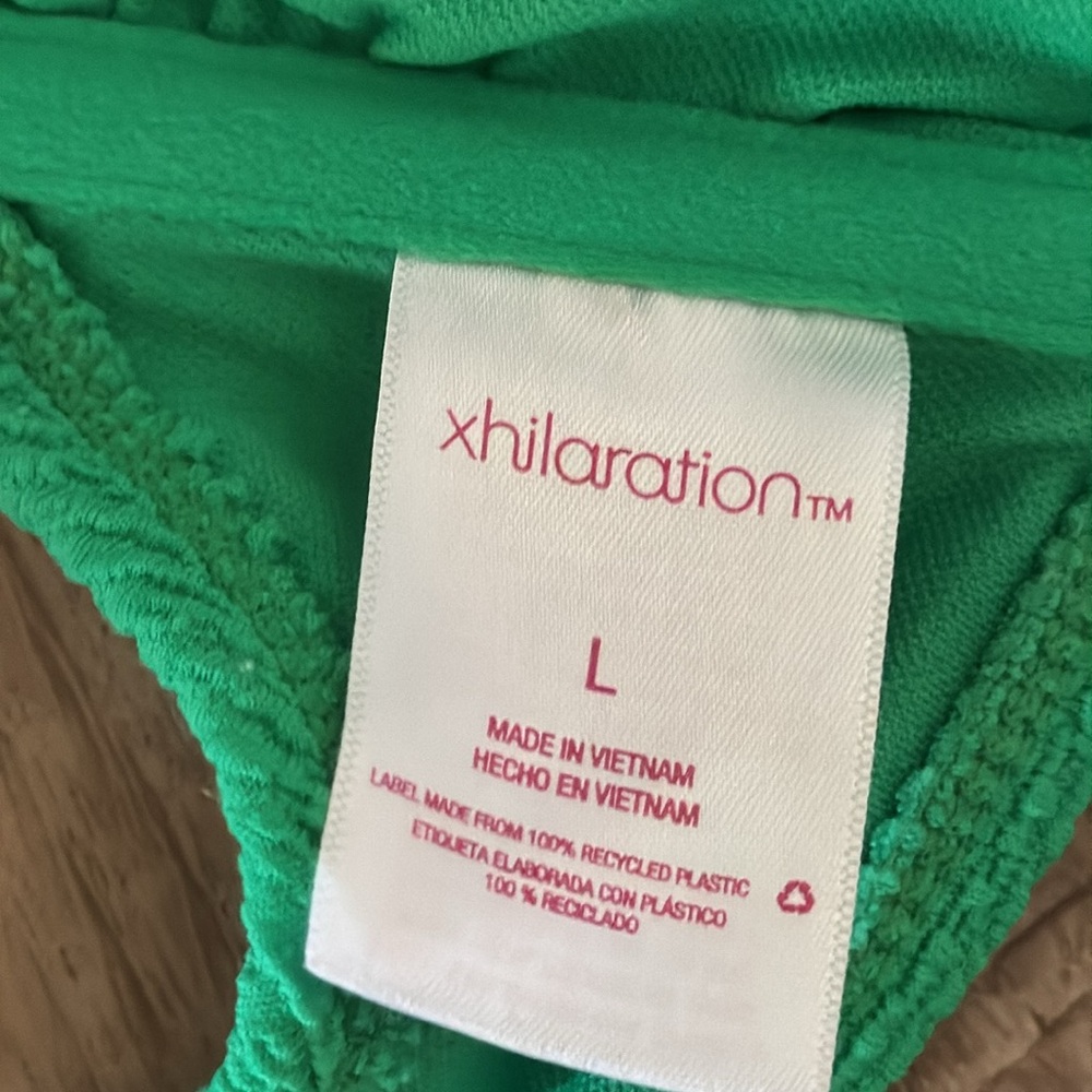 Xhilaration Green Bralette Bikini Top S Size Large - Picture 5 of 7